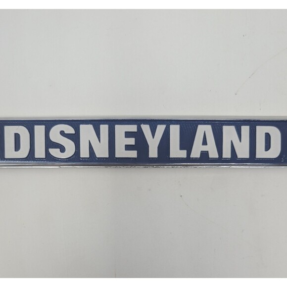 Vintage Disneyland Zip-A-Dee Doo-Dah Metal License Plate Frame Chrome Holder - Picture 3 of 9